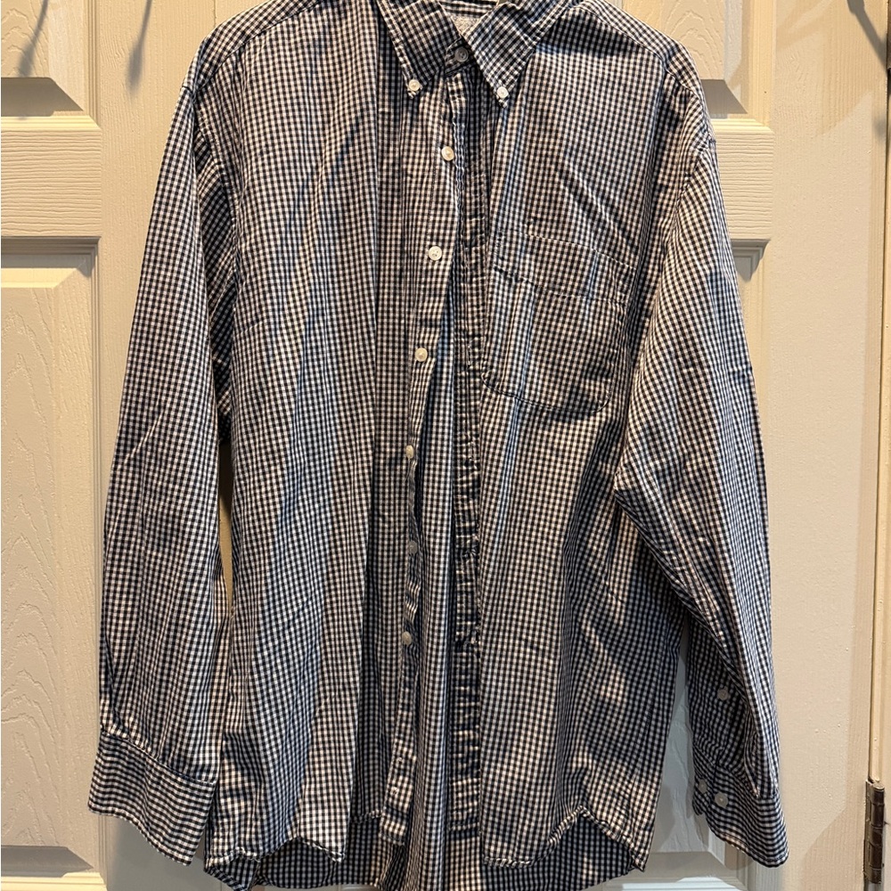 Classic Navy Checkered Men's Shirt